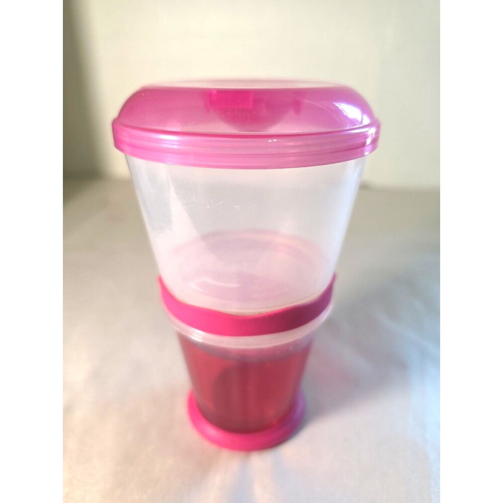 Cereal On The Go Cup Container Breakfast Drink Milk Cups Portable Yogurt Pink